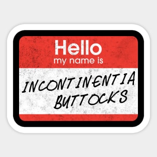 Incontinentia Buttocks Life of Brian corner Sticker